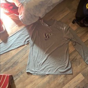 Nike long sleeve Dry fit T shirt U dub logo